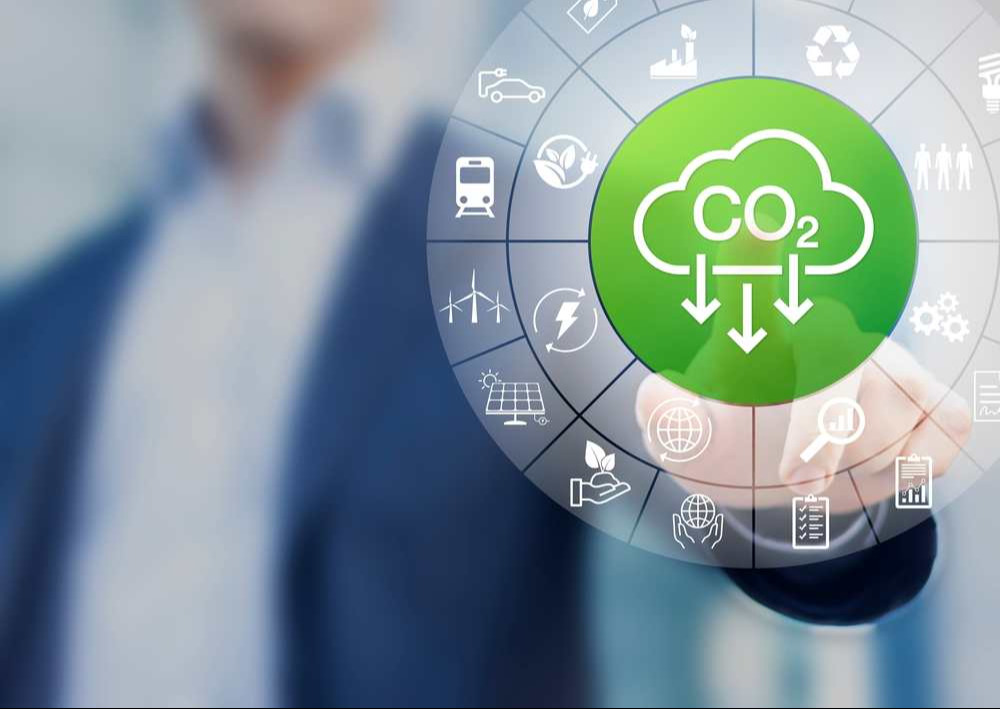 Lower CO2 emissions and reduce carbon footprint to limit global warming and climate change. Sustainable development and green business based on renewable energy, electric power, environment protection Lower CO2 emissions and reduce carbon footprint to limit global warming and climate change. Sustainable development and green business based on renewable energy, electric power, environment protection